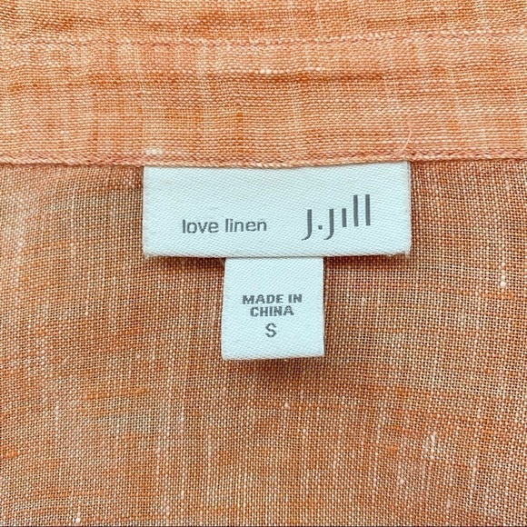 J. Jill 100% Linen Button Front Tunic Small Lagenlook Oversized - Picture 4 of 6